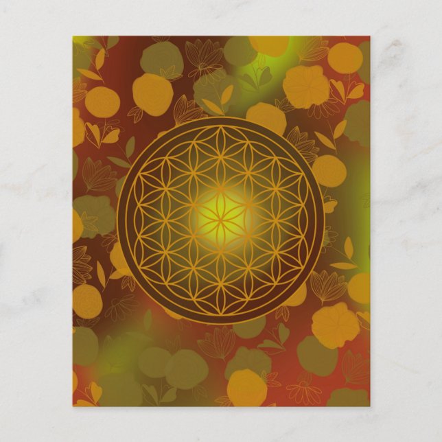 livets blomma, chakra,zen,helig geometri, flygblad (Framsidan)