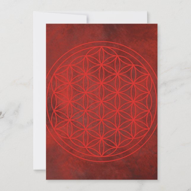 livets blomma, chakra,zen,helig geometri, inbjudningar (Framsida)