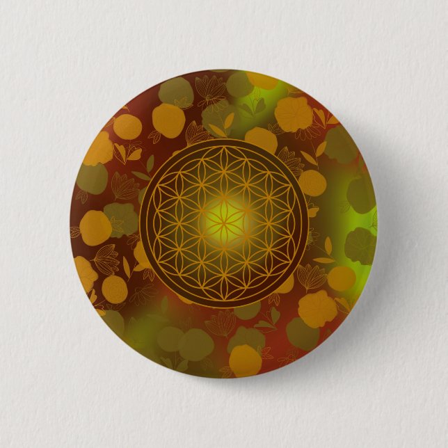 livets blomma, chakra,zen,helig geometri, knapp (Framsida)