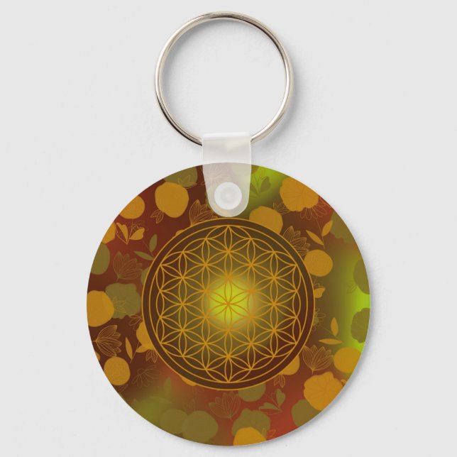 livets blomma, chakra,zen,helig geometri, nyckelring (Framsida)