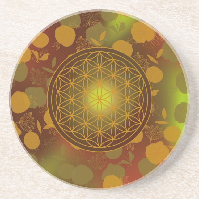 Livets blomma, chakra,zen,helig geometrisk underlägg (Framsidan)