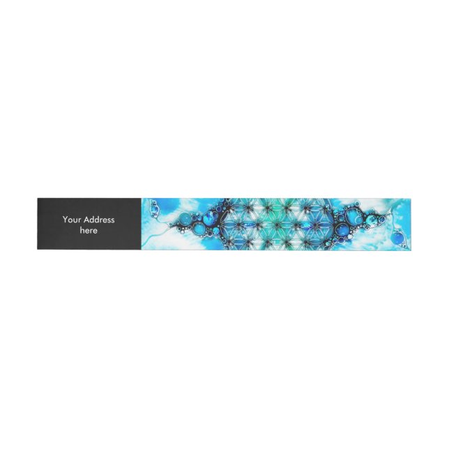 Livets blomma - färglösa vägar 3 etikettband (Individuell)