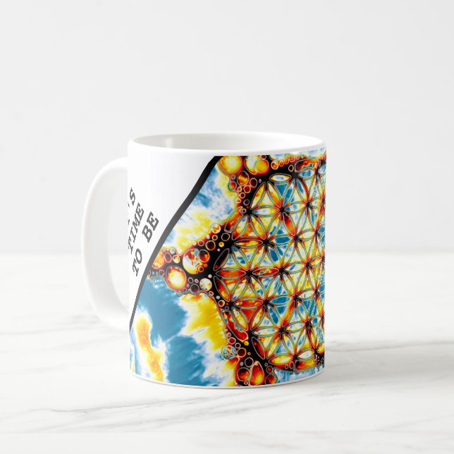 Livets blomma - färglösa vägar 5 kaffemugg (Framsida vänster)