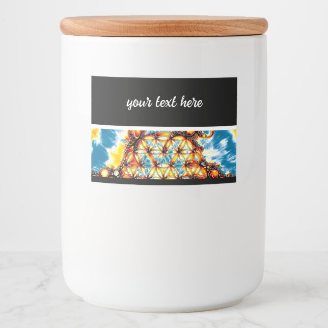 Livets blomma - färglösa vägar 5 mat etiketter (Framsida)