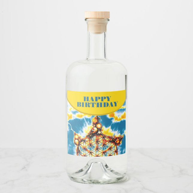 Livets blomma - färglösa vägar 5 spritflaskor etikett (Framsida)