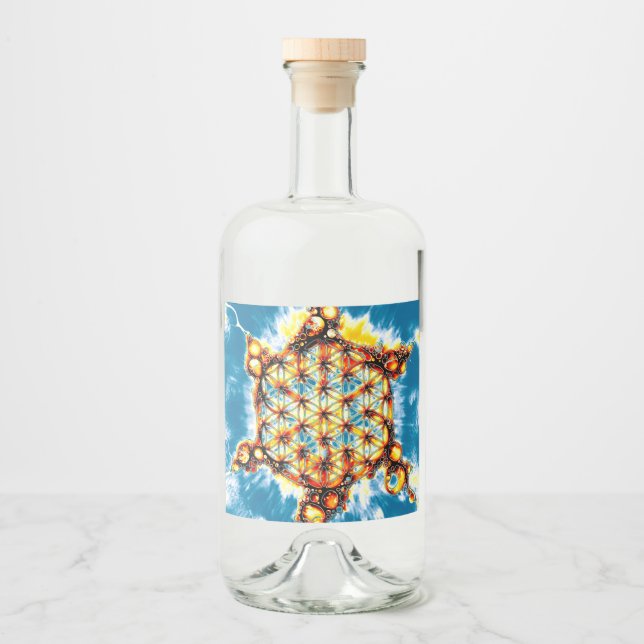 Livets blomma - färglösa vägar 5 spritflaskor etikett (Framsida)