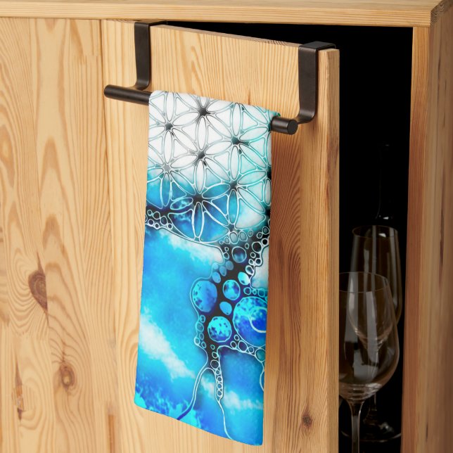 Livets blomma - färgstarka vägar 2 kökshandduk (Thirds Fold)