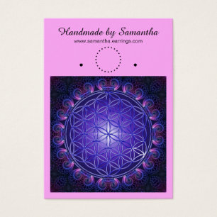 Livets blomma - Fractal Mandala Square I Visitkort