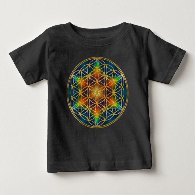 LIVETS BLOMMA - Fraktal blomning 1 T Shirt (Framsida)