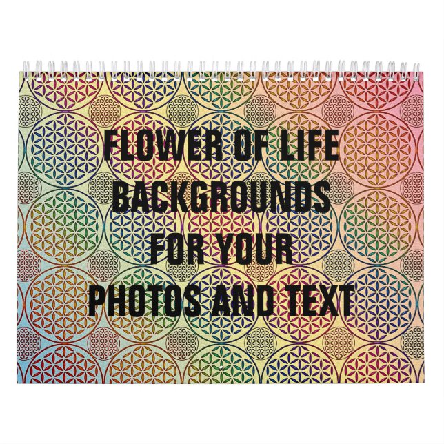 Livets blomma - frimärke grunge mönster 1 kalender (Omslag)