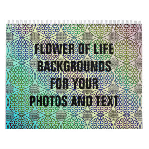 Livets blomma - frimärke grunge mönster 2 kalender