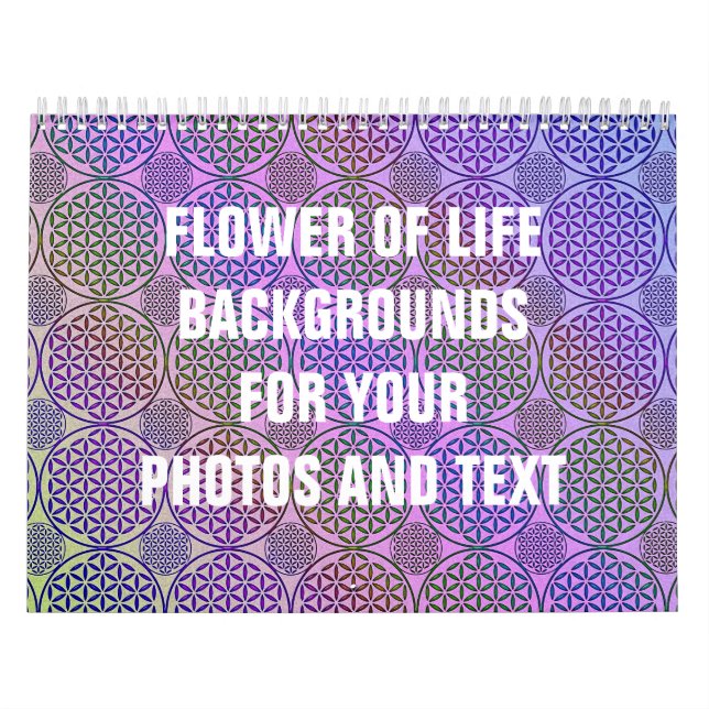 Livets blomma - frimärke grunge mönster 3 kalender (Omslag)