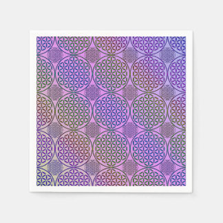 Livets blomma - frimärke grunge mönster 3 pappersservett