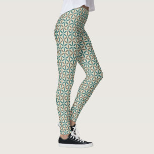 Livets blomma - frimärke mönster - BG 1 Leggings