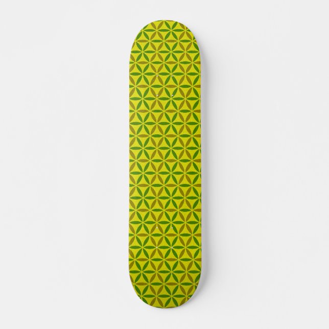 Livets blomma - frimärke mönster - BG 3 Mini Skateboard Bräda 18,5 Cm (Framsida)