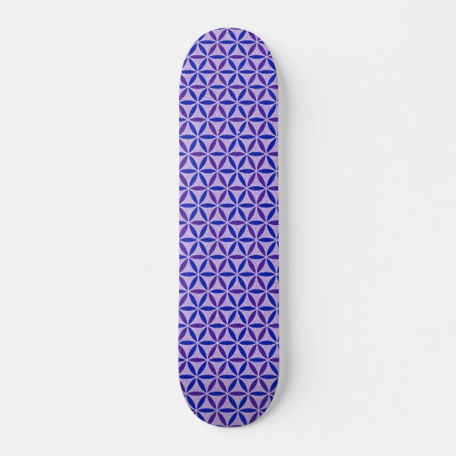 Livets blomma - frimärke mönster - BG 4 Skateboard Bräda 20 Cm (Framsida)