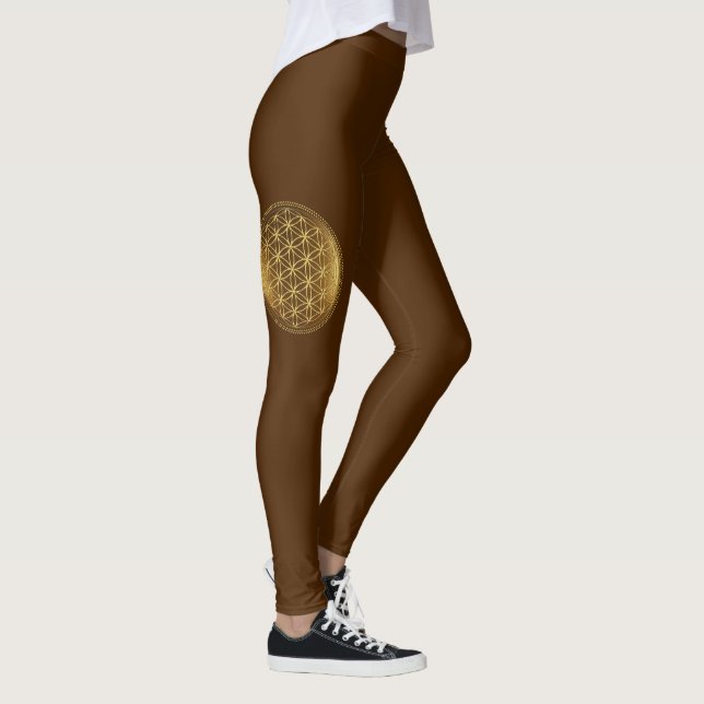 LIVETS BLOMMA - Helig Geometri Medaljong 1 Leggings (Höger)