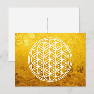 LIVETS BLOMMA - Helig geometri Symbol kontur 2 Vykort