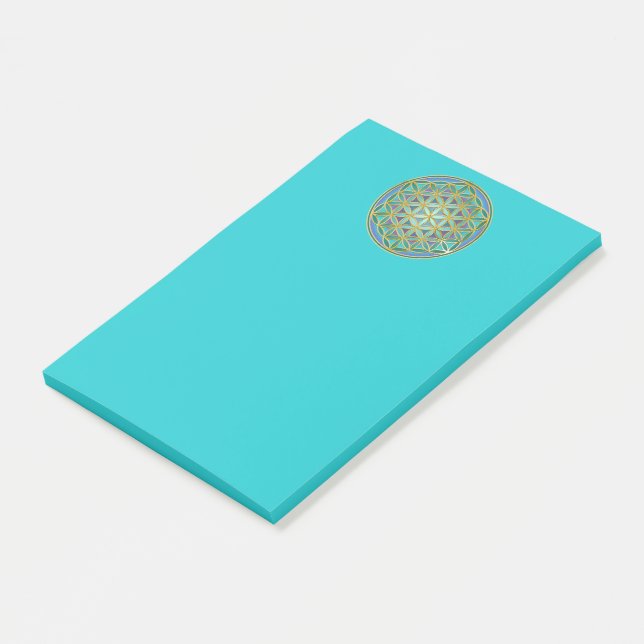 LIVETS BLOMMA - Helig Geometrisk Design 1 Post-it Block (Vinklad)