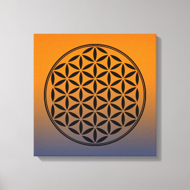 LIVETS BLOMMA - Helig Geometrisk Symbol full 1 Canvastryck (Framsida)