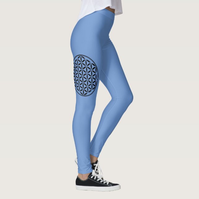 LIVETS BLOMMA - Helig Geometrisk Symbol full 1 Leggings (Höger)