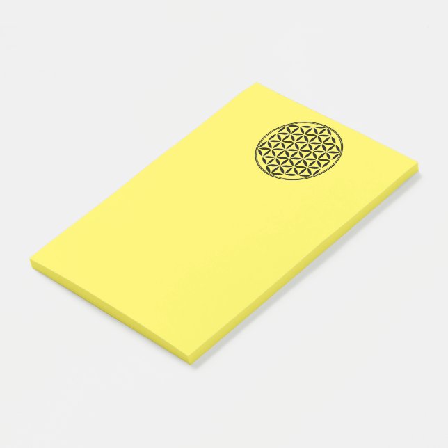 LIVETS BLOMMA - Helig Geometrisk Symbol full 1 Post-it Block (Vinklad)