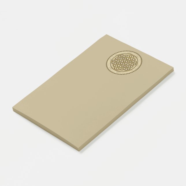 LIVETS BLOMMA - Helig Geometrisk Symbol Konst 2 Post-it Block (Vinklad)