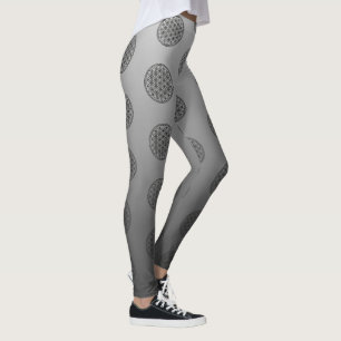 LIVETS BLOMMA - Helig Geometrisk Symbol kontur 1 Leggings
