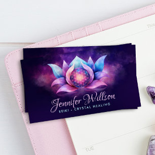 Livets blomma i lotus - Cosmic Flowe Visitkort