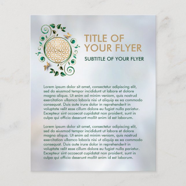 Livets blomma - Malakitsvablar och fjärilar Flygblad (Framsidan)