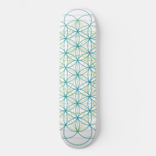 Livets blomma mini skateboard bräda 18,5 cm