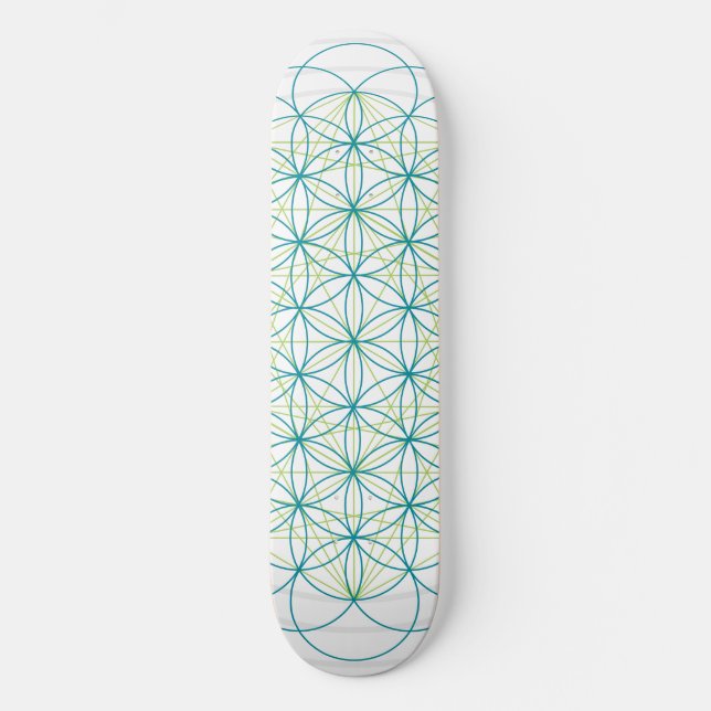 Livets blomma mini skateboard bräda 18,5 cm (Framsida)