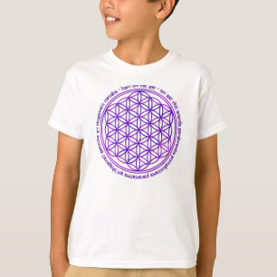 Livets blomma - Moola Mantra - violett T-shirt