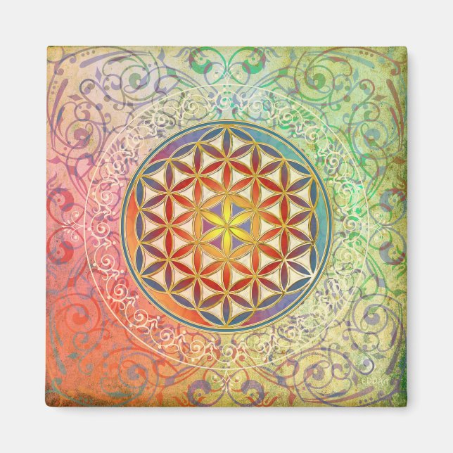 Livets blomma - Ornament I Magnet (Framsidan)