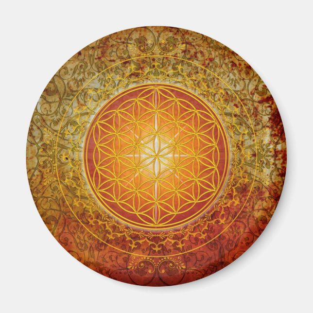 Livets blomma - Ornament III Magnet (Framsidan)