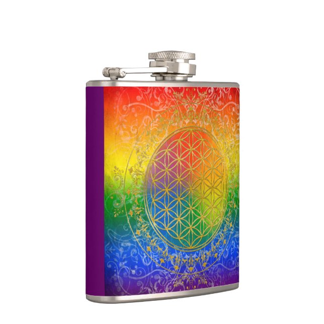 Livets blomma - Ornament Rainbow guld Fickplunta (Höger)
