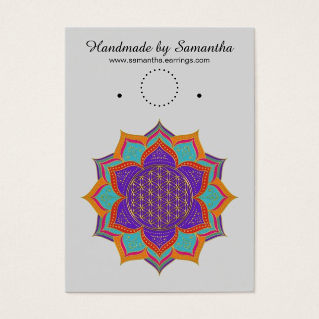 Livets blomma - ortusapor guld I Visitkort (Framsidan)