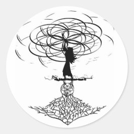 Livets blomma runt klistermärke