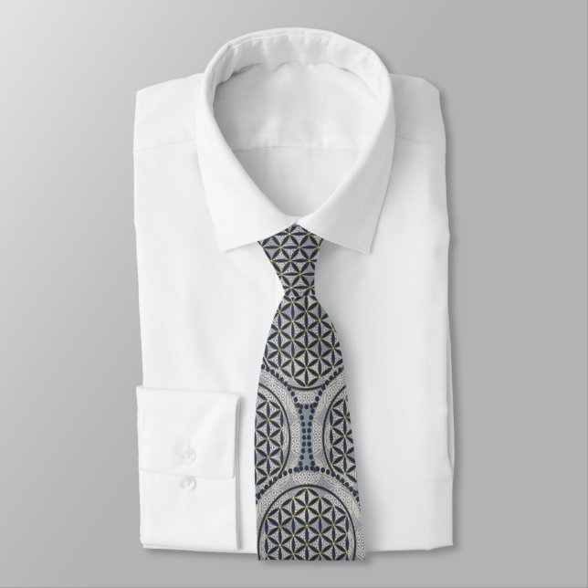 LIVETS BLOMMA - Sakral Geometri Symbol Konst 1 Slips (Bunden)