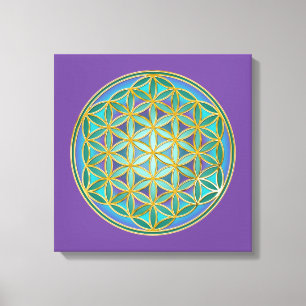 LIVETS BLOMMA - Sakral geometrisk design 1 Canvastryck
