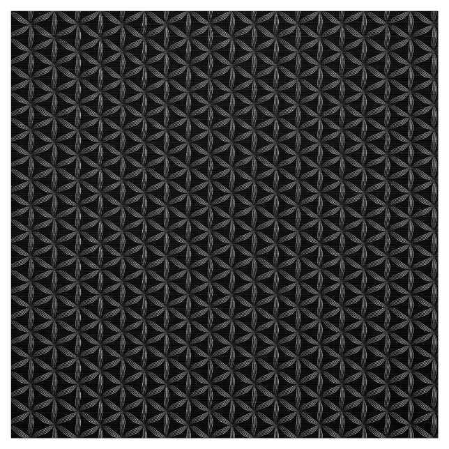 Livets blomma vit mönster tyg (Provkarta)