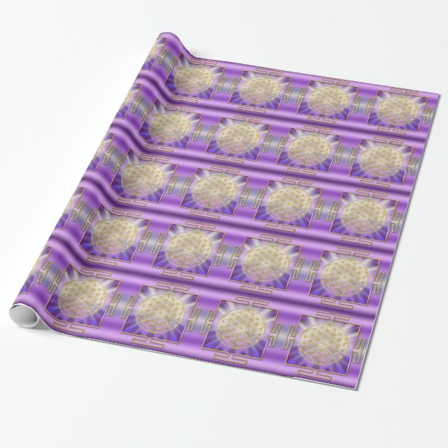 Livets blomma - Yantra Presentpapper (Utrullad)