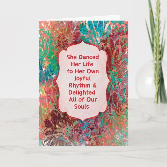 Livets Dance Sympathy Card Kort (Framsida)