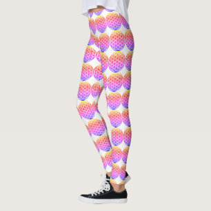 Livets färgstarka blomma leggings