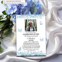 Livets Firande 1 Foto Begravning Blå Blommor