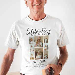 Livets Firande 8 Fotos Kollage Minnesstund T Shirt
