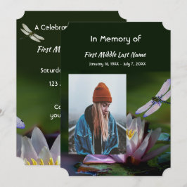 Livets firande av tjänst Drakflyg Lotusblomma Inbjudningar