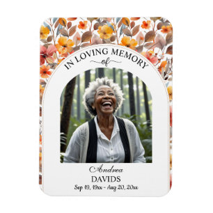 Livets Firande Blommig Begravning Souvenir Magnet