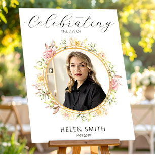 Livets firande, Blommig Foto Elegant Vitt Poster
