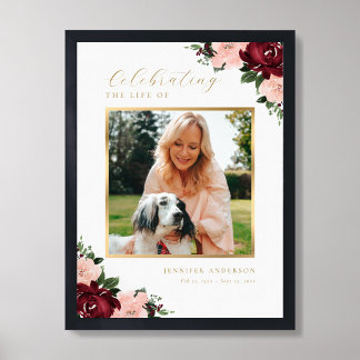 Livets firande Blommig Foto Välkomstskylt Poster